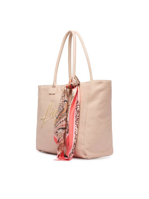 Borsa tote grande con logo ricamato LIU JO | AA6200T546A/32807